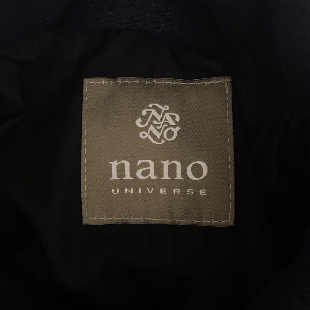未使用 ナノユニバース 長袖 テックカルゼバルカラー コート XL ネイビー nano universe レディース