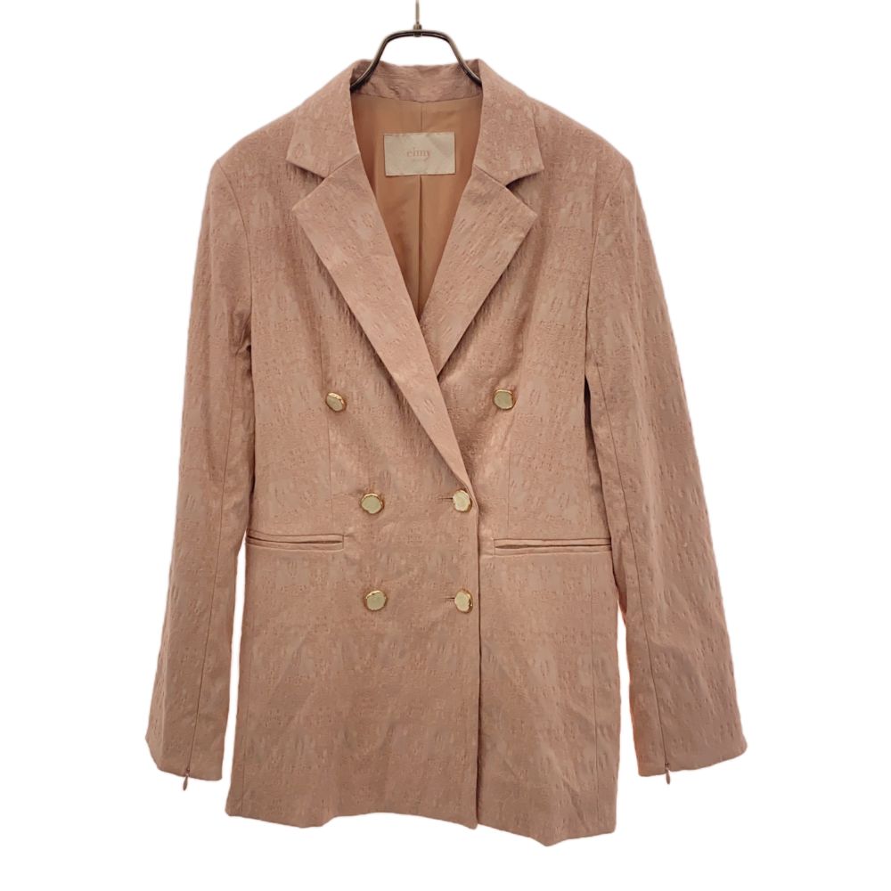 eimy istoire エイミーイストワール 未使用 花柄 ダブル テーラードジャケット FREE ピンク系 レース レディース