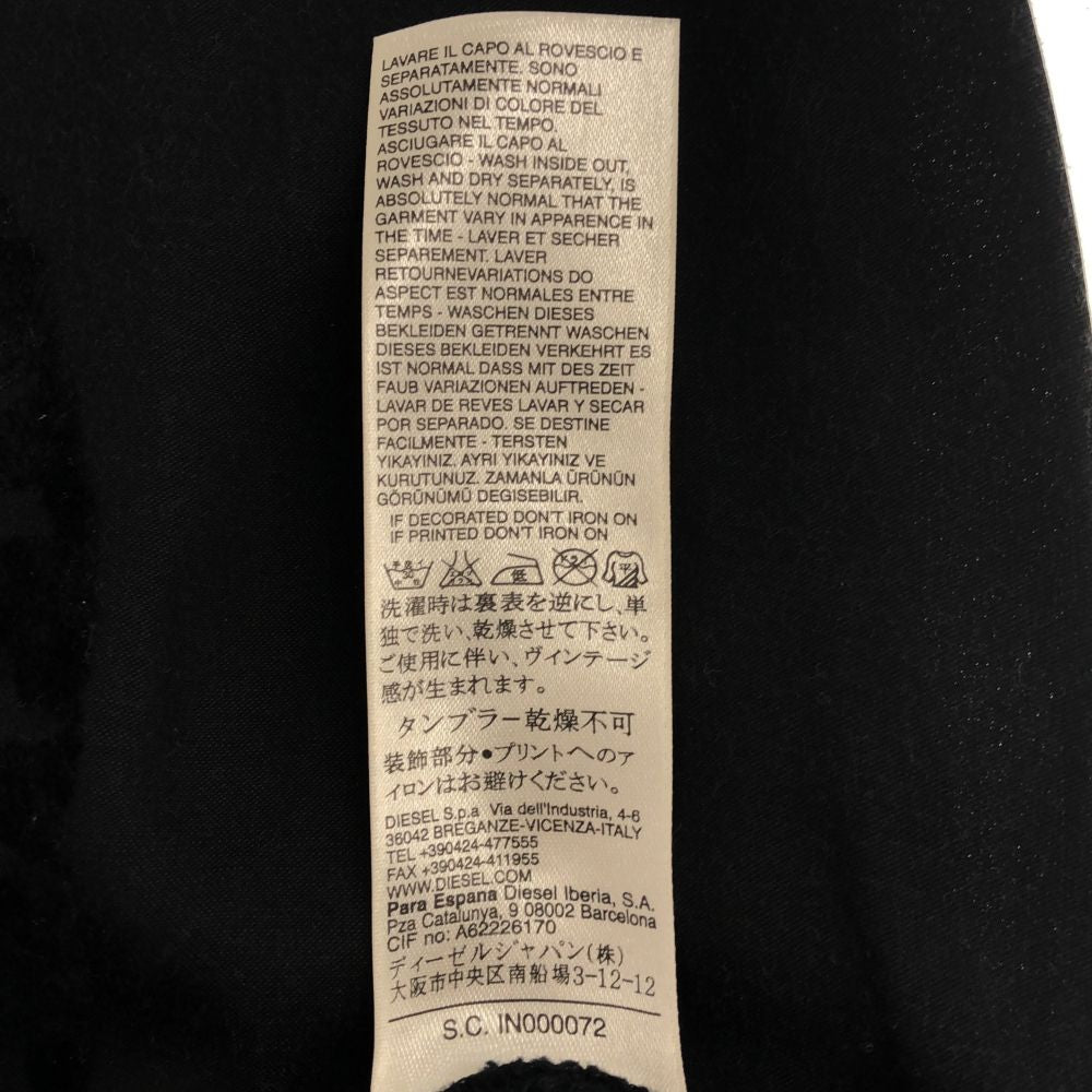 DIESEL ディーゼル スネーク柄 長袖 ワンピース S ブラック ラインストーン レディース