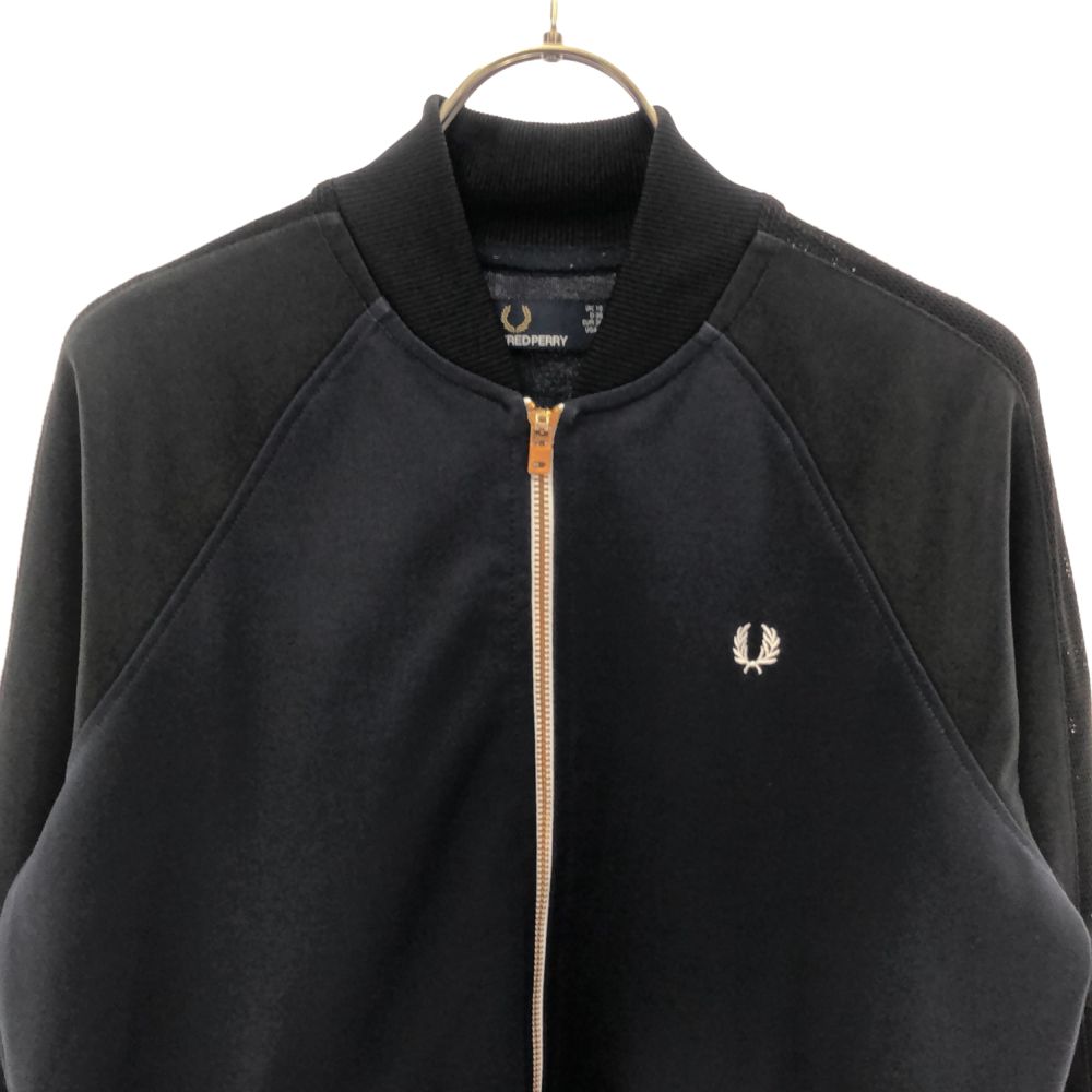 フレッドペリー ジップ ブルゾン USA6 ネイビー×ブラック FRED PERRY ジャケット レディース