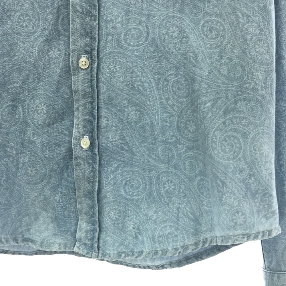 フランクアンドアイリーン ペイズリー 長袖 シャツ XS ブルー系 Frank&Eileen レディース