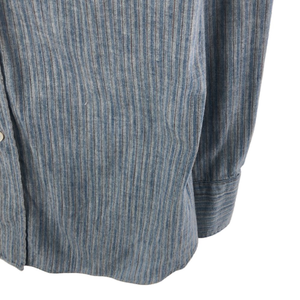 サルヴァトーレピッコロ ストライプ 長袖 シャツ 15/38 ブルー系 Salvatore Piccolo メンズ