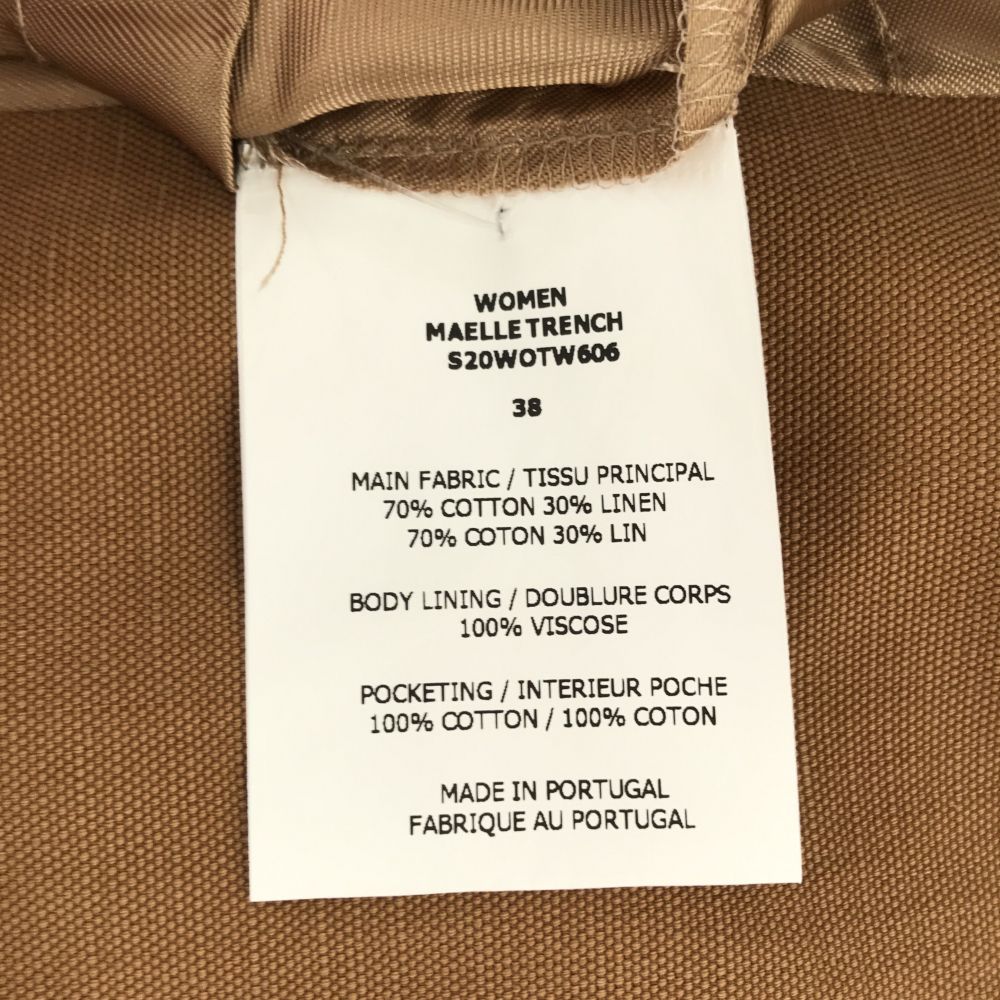 オフィシンジェネラル ステンカラーコート 38 ブラウン Officine Generale レディース