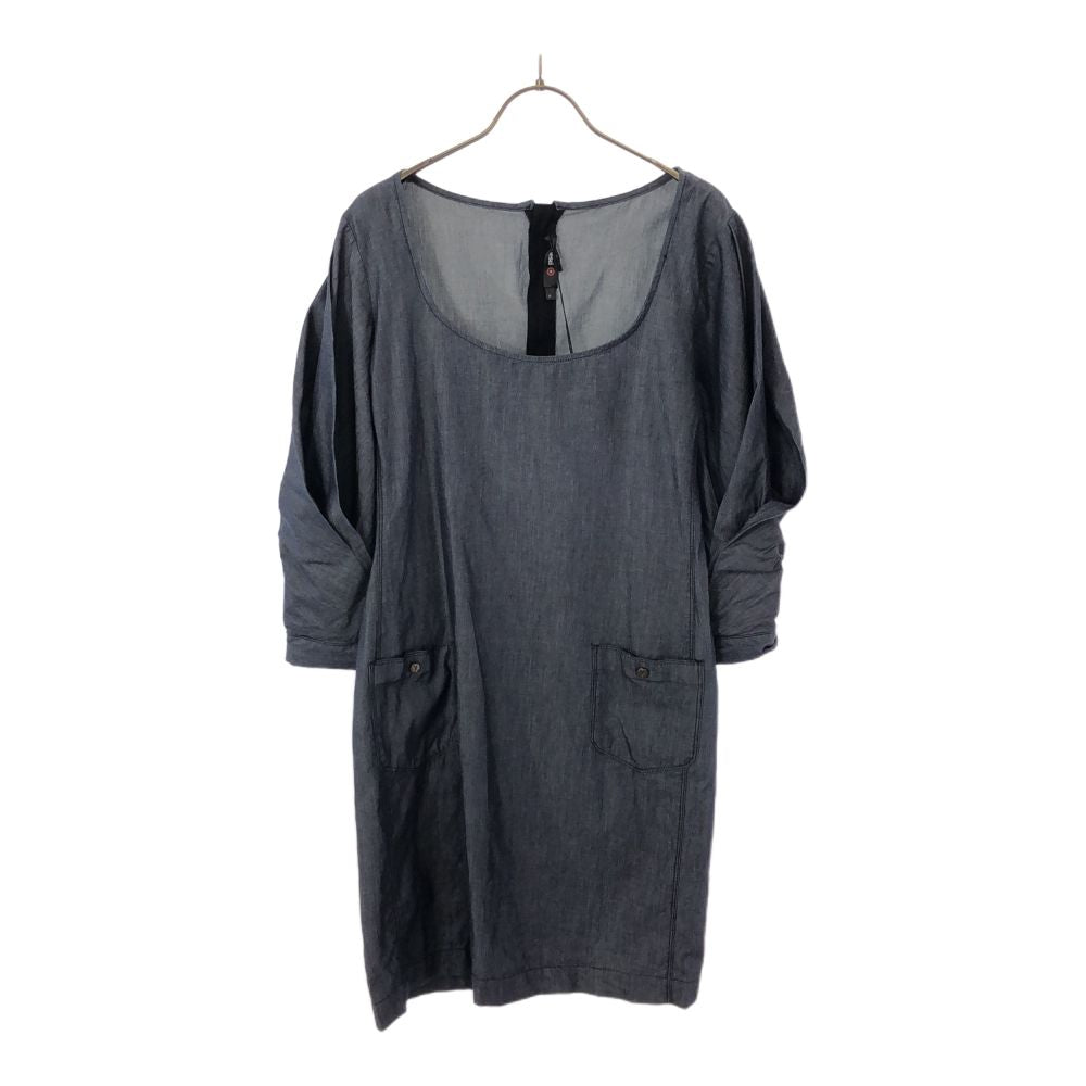 未使用 DIESEL ディーゼル 長袖 デザイン ワンピース S ネイビー系 レディース