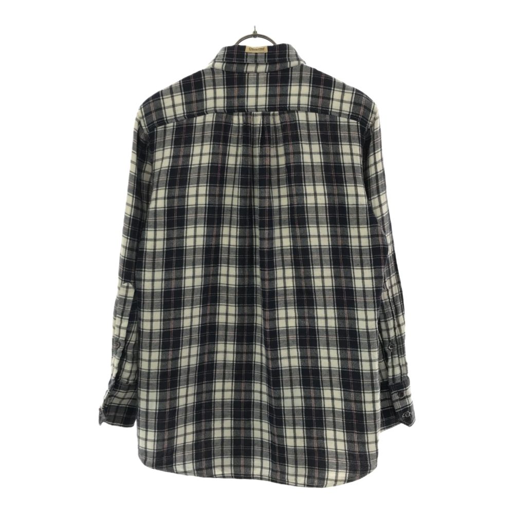 DSQUARED2 ディースクエアード イタリア製 チェック 長袖 ボタンダウンシャツ 42 ネイビー×ホワイト系 メンズ