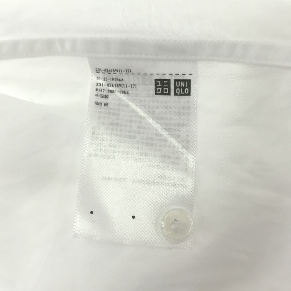 ユニクロ プラスジェイ 長袖 バンドカラーシャツ L ホワイト UNIQLO #NAME? レディース