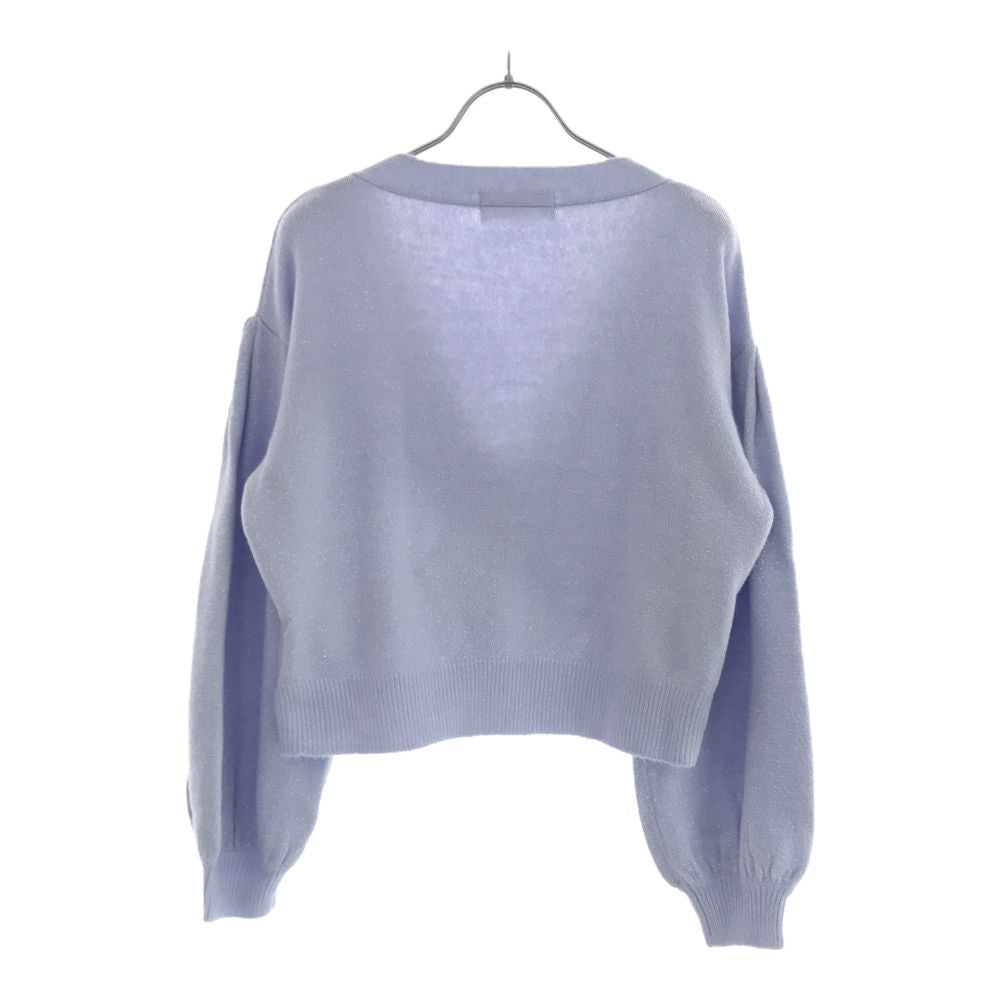 未使用 Lily Brown リリーブラウン 長袖 ニット カーディガン F パープル系 LFKB225236 レディース