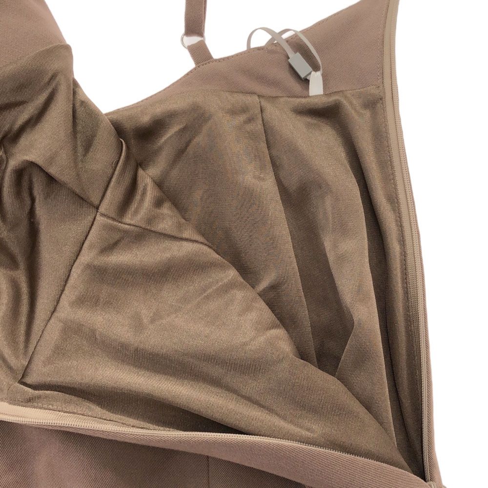 未使用 SNIDEL スナイデル ノースリーブ キャミワンピース ブラウン系 タグ付き サイドジップ SWFO214059 レディース