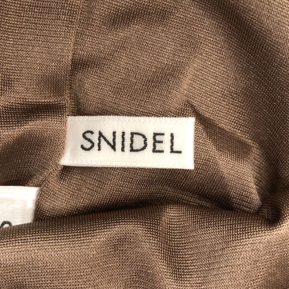 未使用 SNIDEL スナイデル ノースリーブ キャミワンピース ブラウン系 タグ付き サイドジップ SWFO214059 レディース