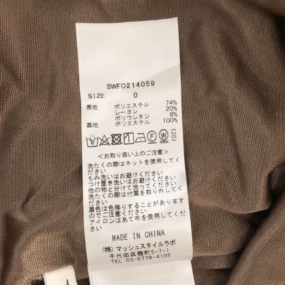 未使用 SNIDEL スナイデル ノースリーブ キャミワンピース ブラウン系 タグ付き サイドジップ SWFO214059 レディース