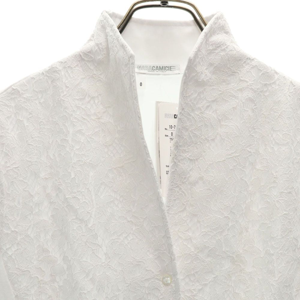 NARACAMICIE ナラカミーチェ 未使用 イタリア製 長袖 レース シャツ ホワイト タグ付き レディース