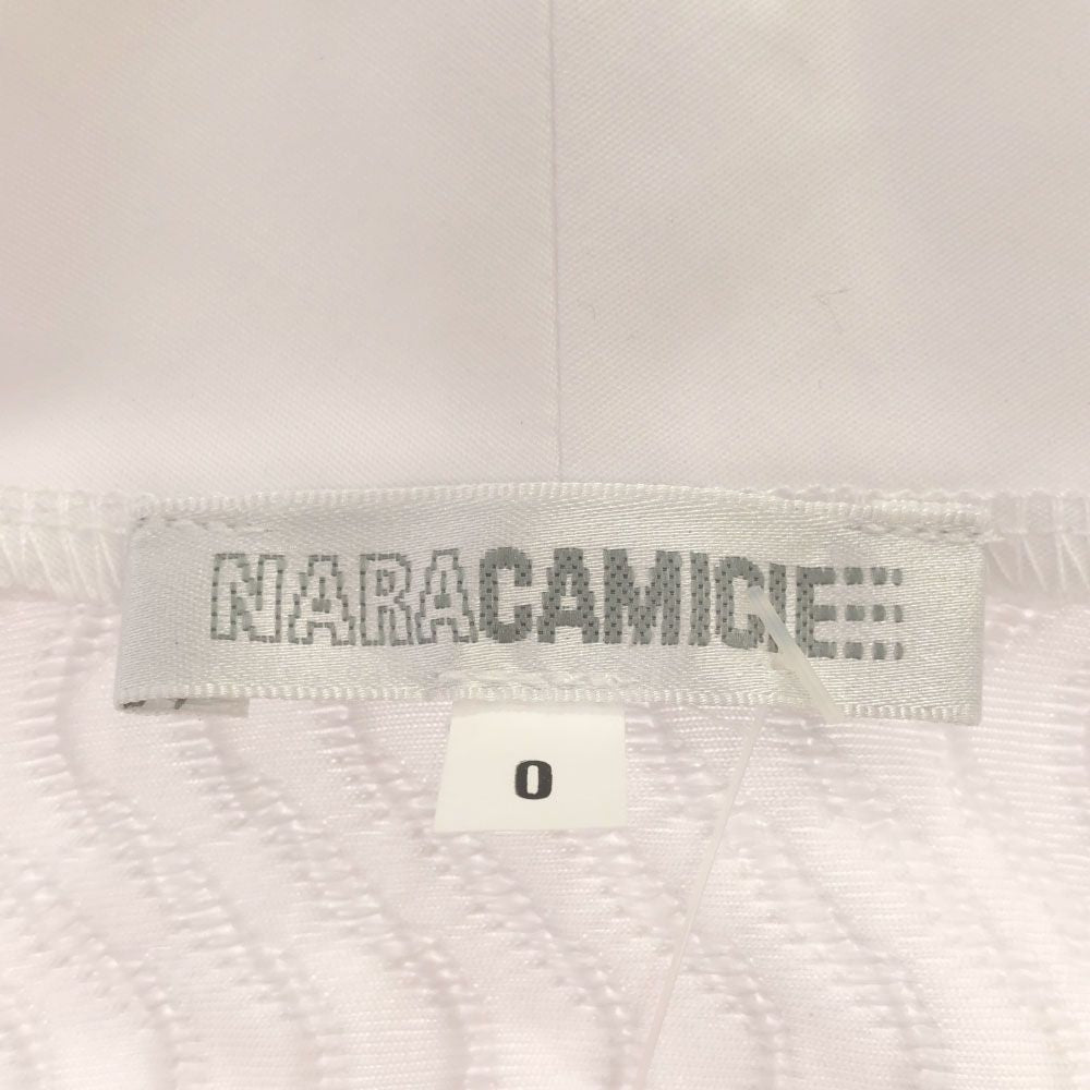 未使用 NARACAMICIE ナラカミーチェ ジャカード 長袖 シャツ ホワイト タグ付き レディース