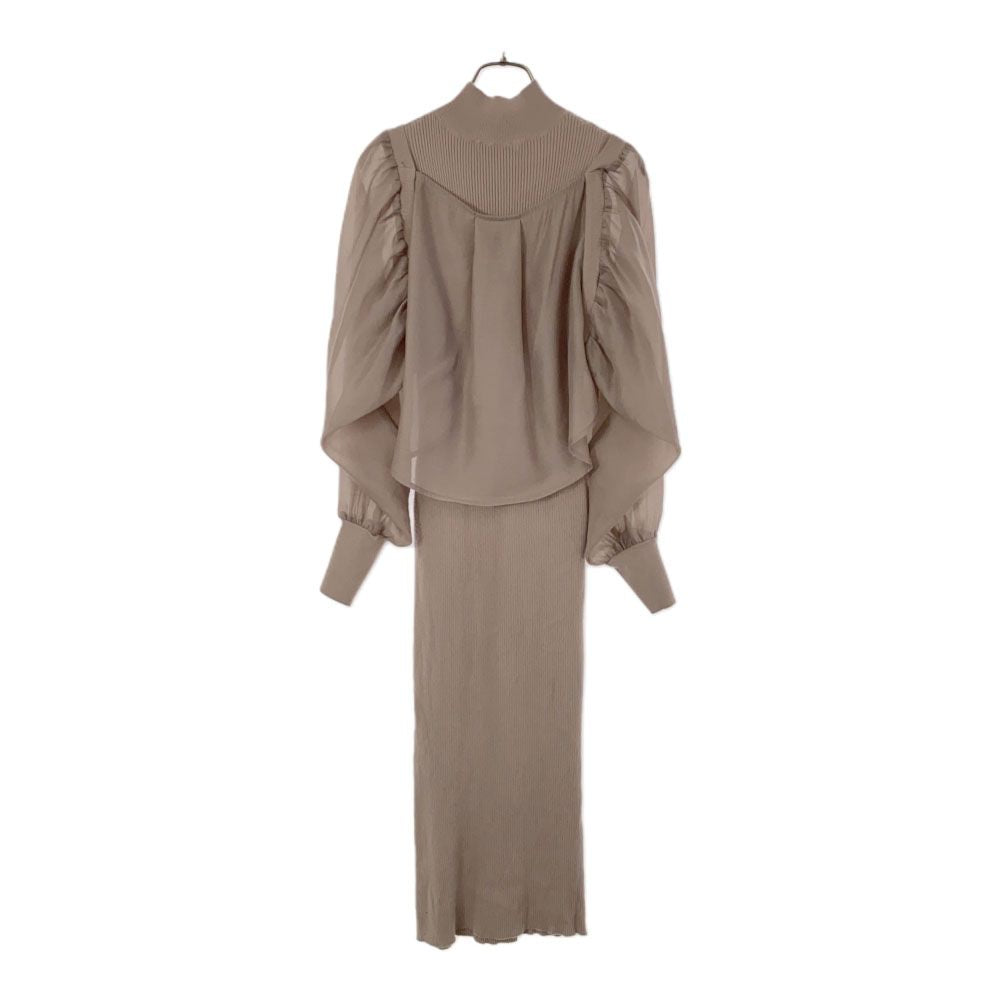 SNIDEL スナイデル 長袖 ニット ロングワンピース ONE SIZE ベージュ系 ボレロ SWNO224290 レディース