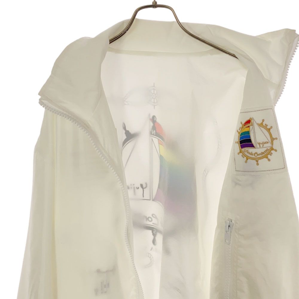 未使用 YUJIRO ISHIHARA 石原裕次郎 プリント リバーシブル ナイロンジャケット S ホワイト タグ付き ウインドブレーカー メンズ