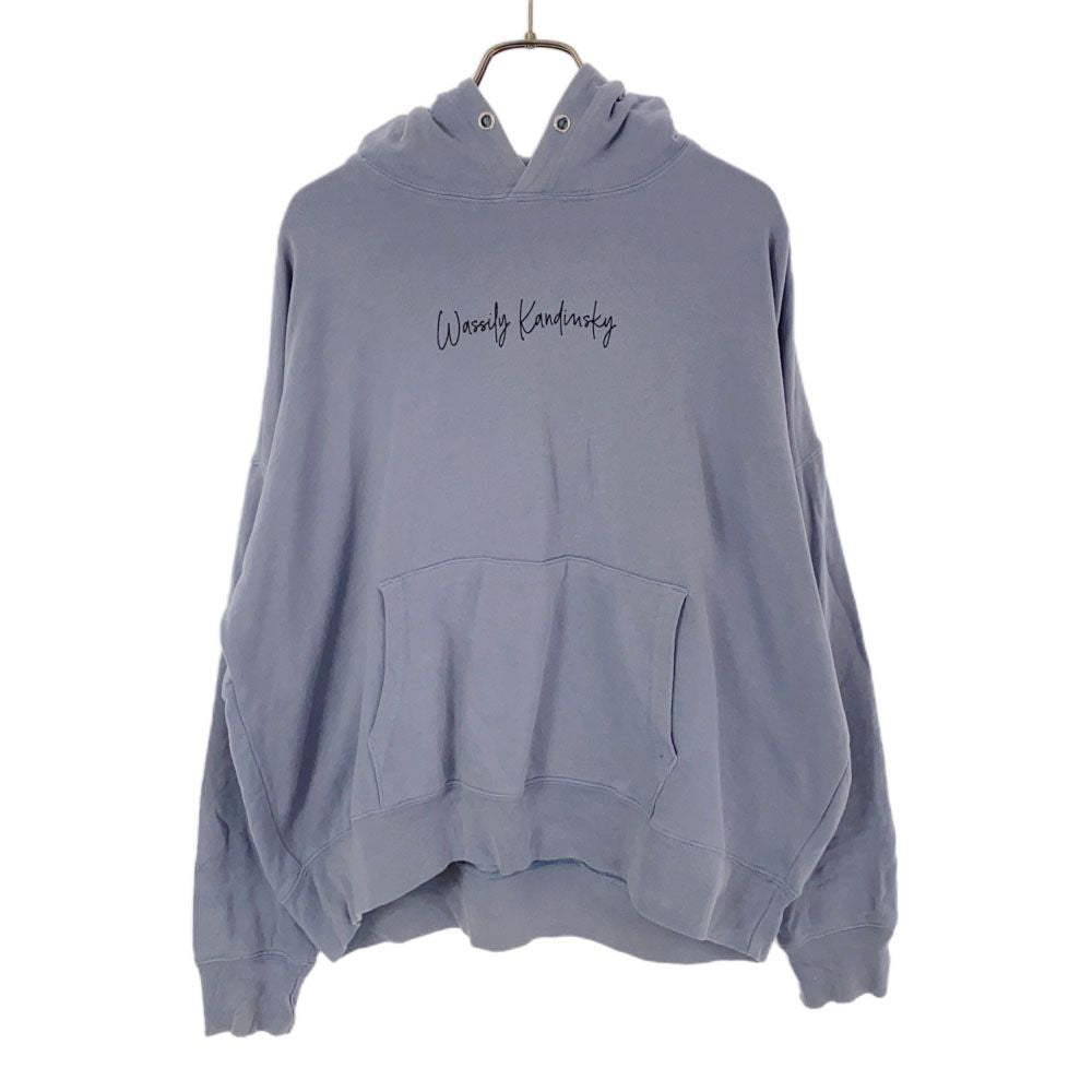 MAISON SPECIAL メゾンスペシャル プリント 長袖 スウェットパーカー 42 ライトブルー プルオーバー トレーナー メンズ