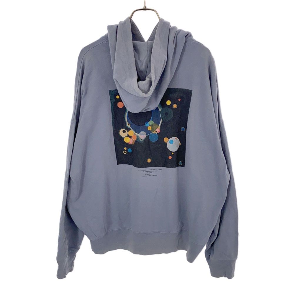 MAISON SPECIAL メゾンスペシャル プリント 長袖 スウェットパーカー 42 ライトブルー プルオーバー トレーナー メンズ