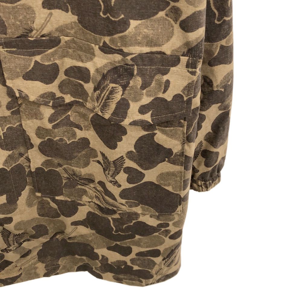 Columbia コロンビア 総柄 ナイロンジャケット L/G ブラウン系 アウトドア コート メンズ