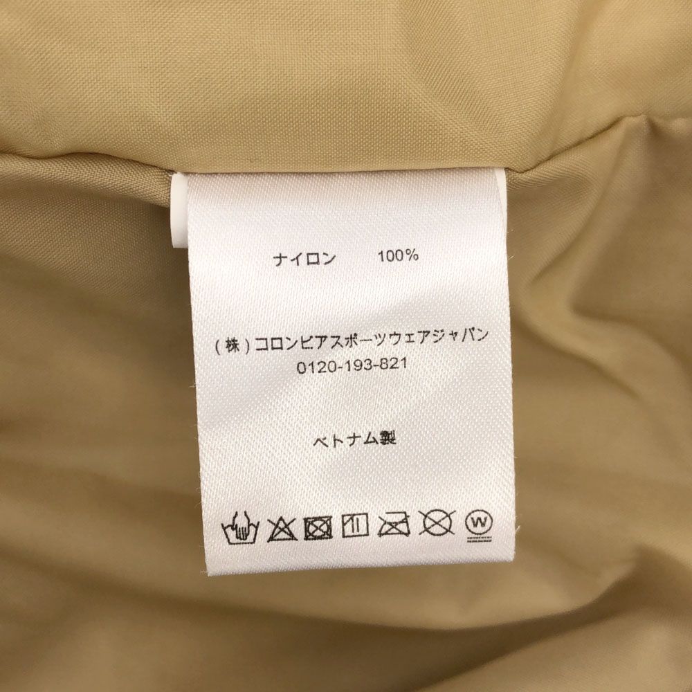 Columbia コロンビア 総柄 ナイロンジャケット L/G ブラウン系 アウトドア コート メンズ