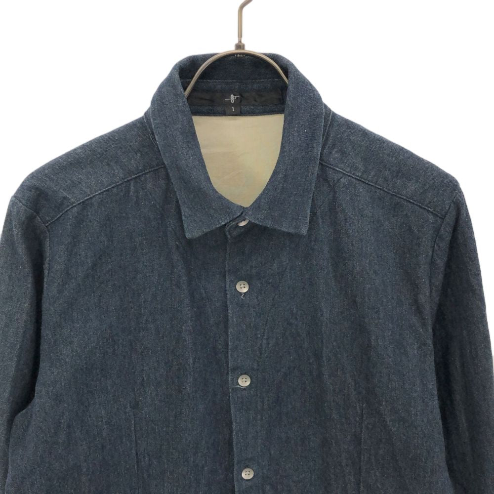 NO ID ノーアイディー 長袖 しわ加工 デニムシャツ 1 メンズ