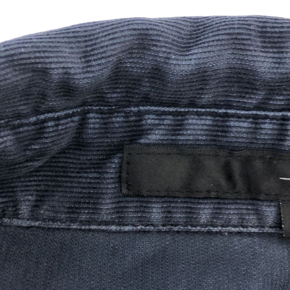 NO ID ノーアイディー 刺繍 長袖 コーデュロイシャツ 1 ネイビー メンズ