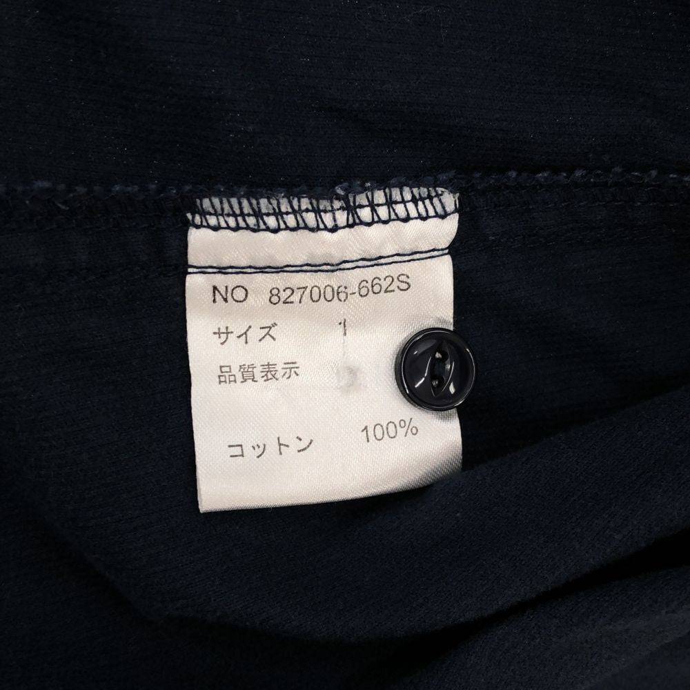 NO ID ノーアイディー 刺繍 長袖 コーデュロイシャツ 1 ネイビー メンズ