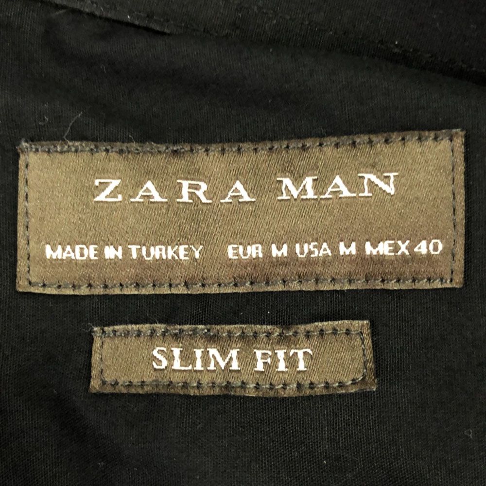 ザラマン 長袖 シャツ M ブラック ZARA MAN メンズ