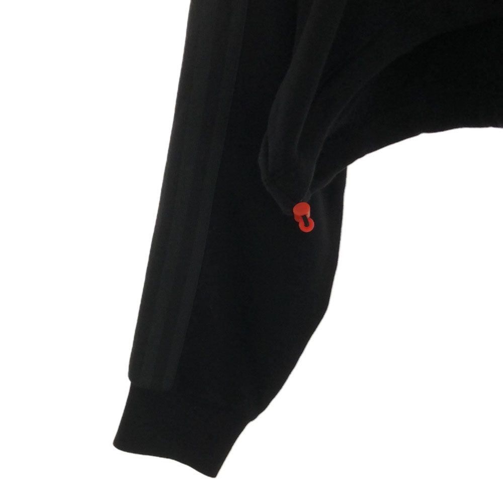 アディダス 長袖 ショート丈 スウェットパーカー OT ブラック adidas レディース