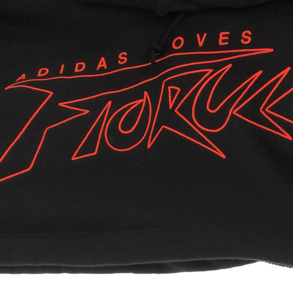 アディダス 長袖 ショート丈 スウェットパーカー OT ブラック adidas レディース