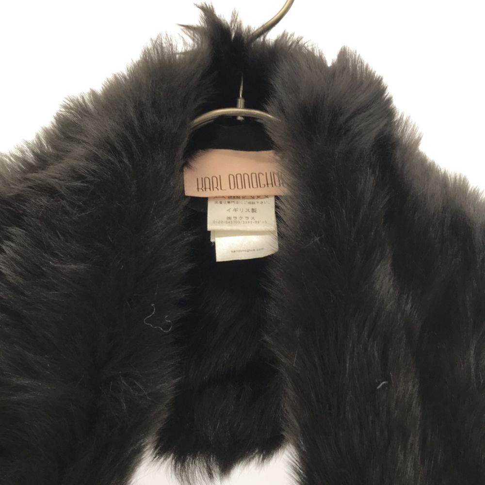 カールドノヒュー イギリス製 ムートン ファーベスト FREE ブラウン KARL DONOGHUE ストール マフラー レディース
