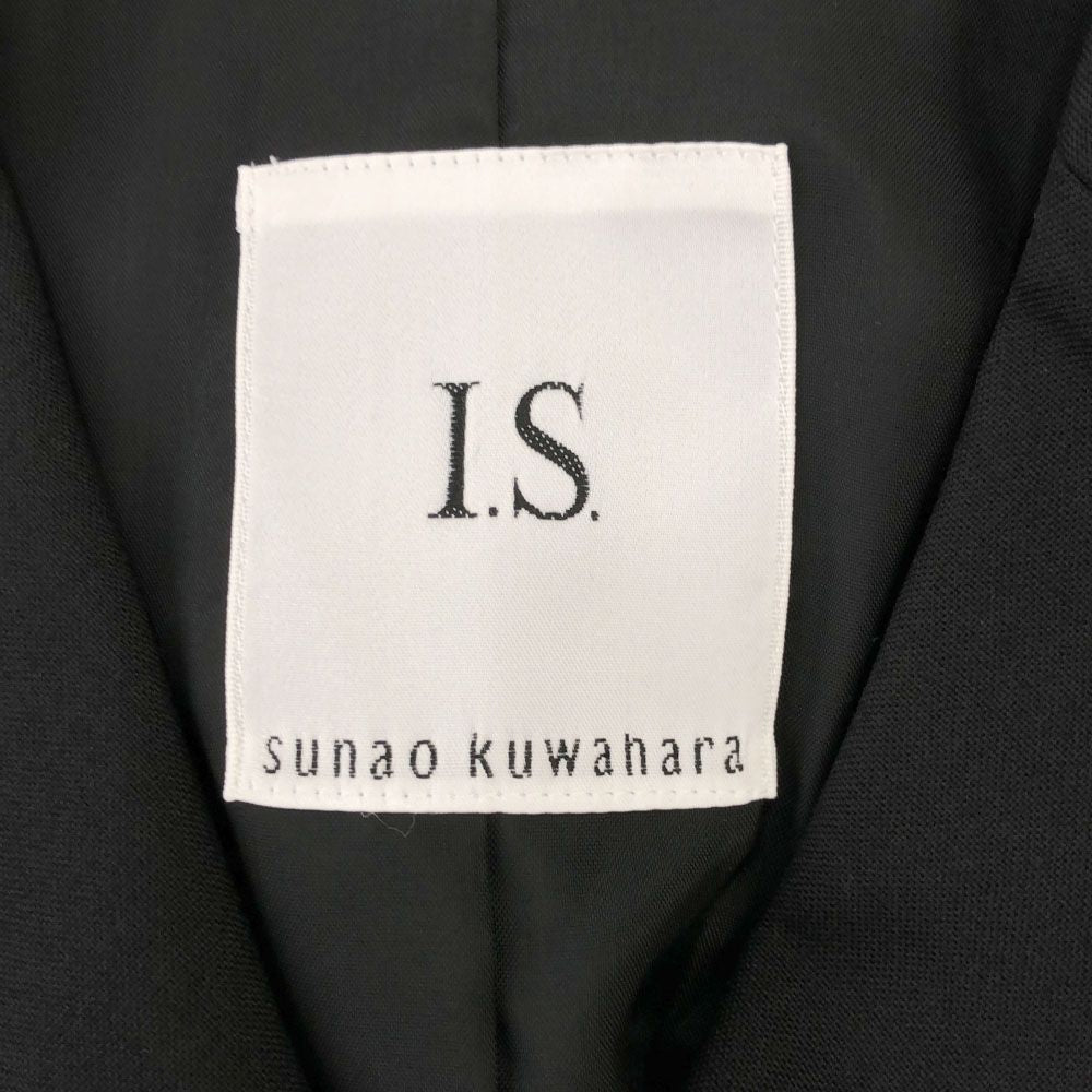 I.S.sunao kuwahara アイエススナオクワハラ 日本製 長袖 テーラードジャケット M ブラック レディース