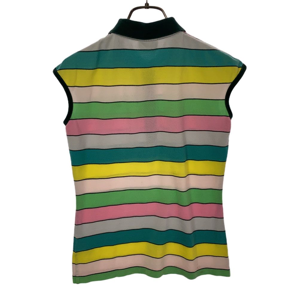 ラコステ 日本製 ノースリーブ ポロシャツ 38 LACOSTE レディース