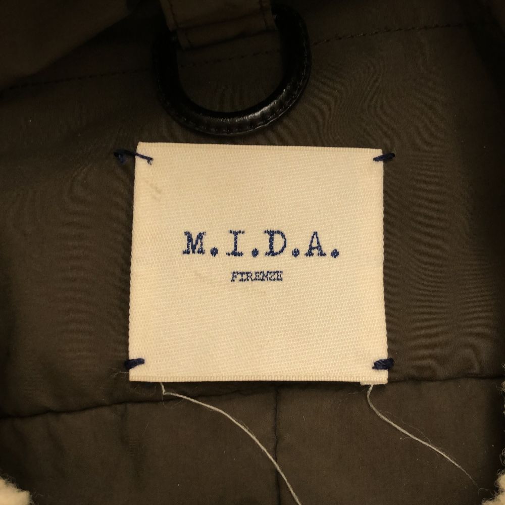 M.I.D.A. ミダ 襟ボア ミリタリージャケット カーキ系 メンズ