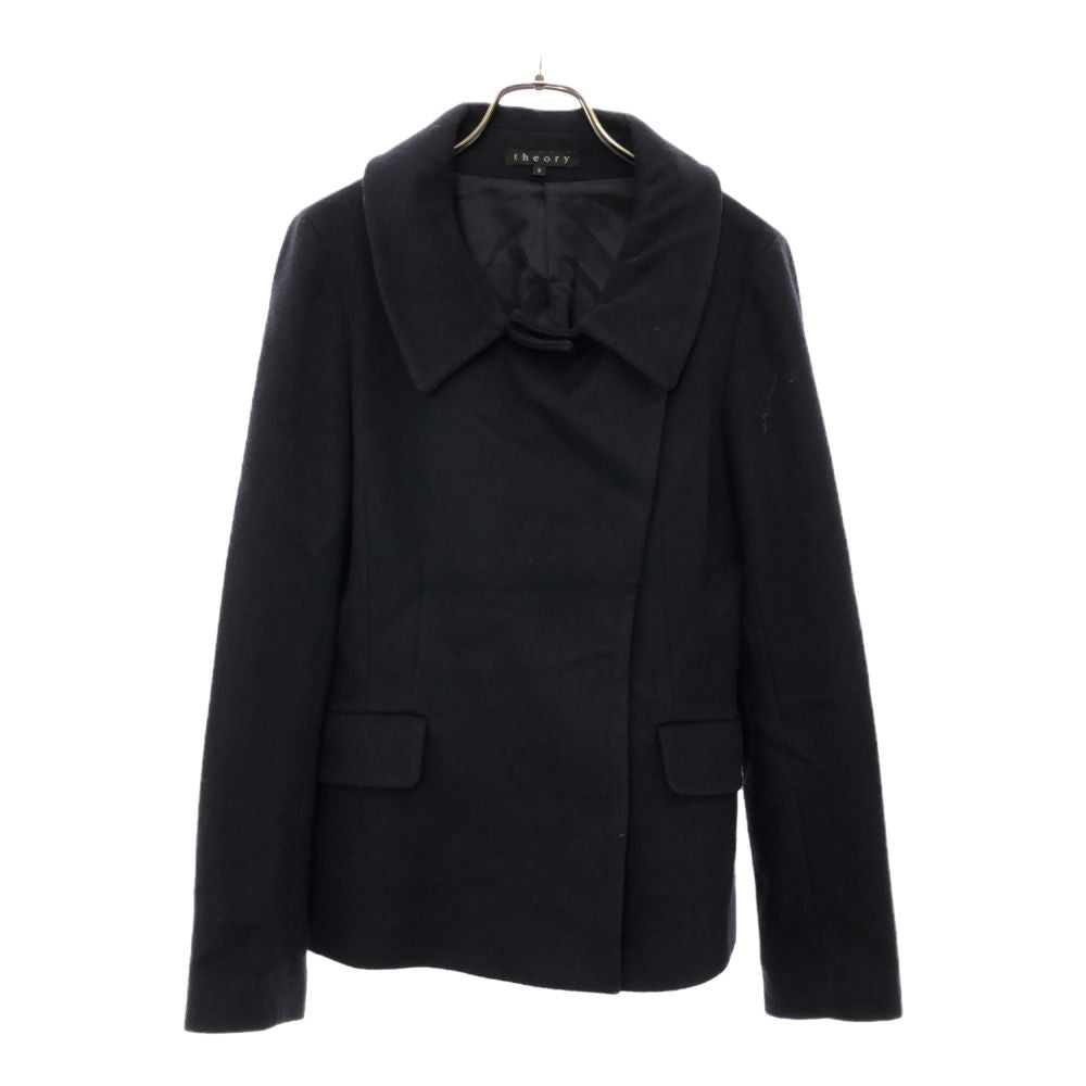 theory セオリー 長袖 ウールコート S ネイビー レディース
