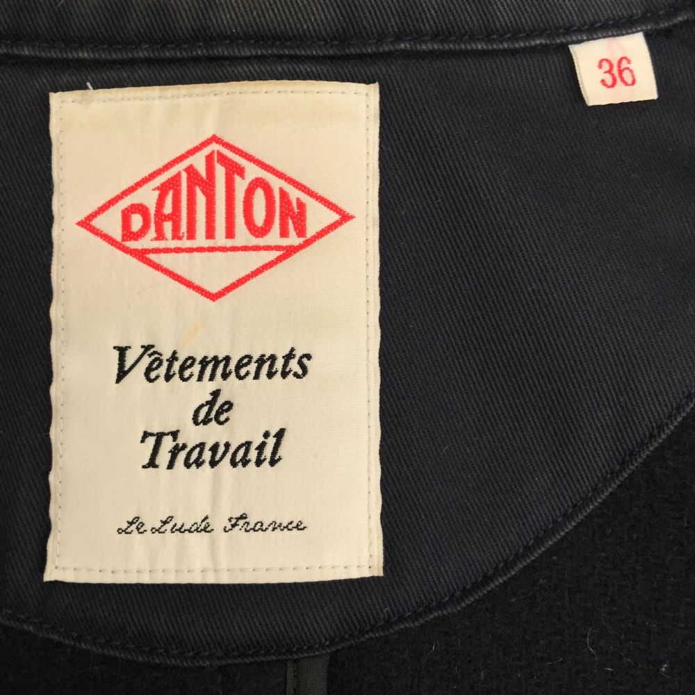 Danton ダントン アーバンリサーチ ドアーズ 別注 ウールモッサー ダブル コート 36 ネイビー くるみボタン URBAN RESEACH DOORS 10th レディース