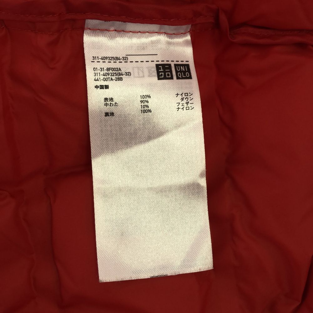 UNIQLO ユニクロ シームレス ダウンジャケット L レッド メンズ