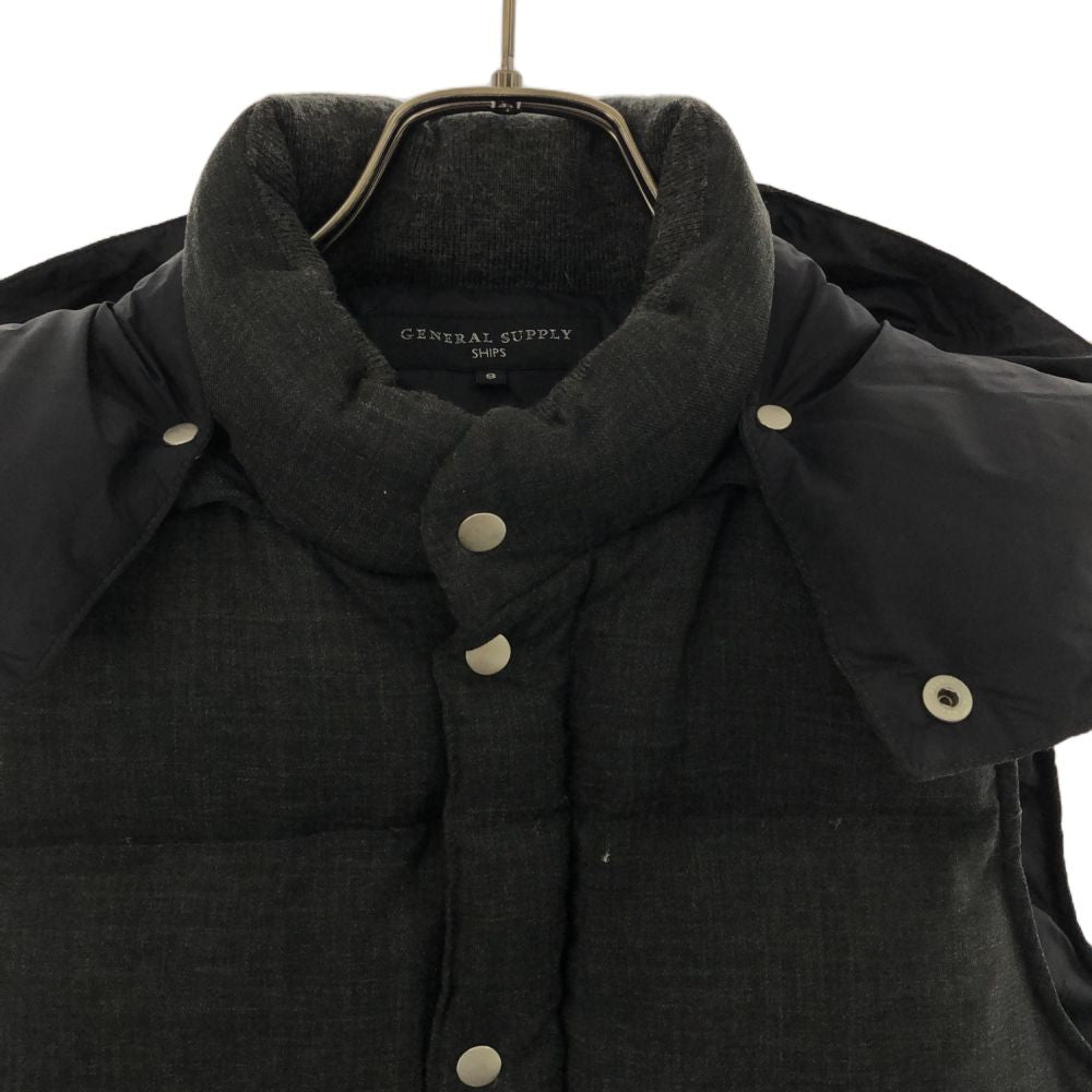 SHIPS シップス ジェネラルサプライ ダウンベスト S グレー GENERALSUPPLY メンズ