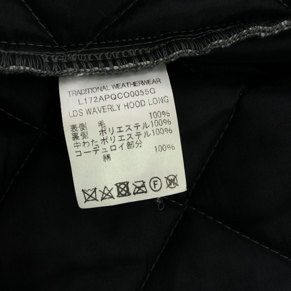 Traditional Weatherwear トラディショナルウェザーウェア ウール キルティングコート 34 グレー 中綿 レディース