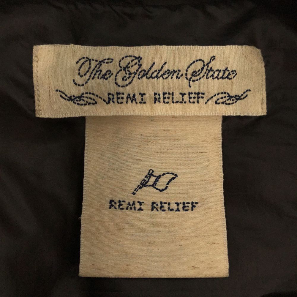 REMI RELIEF the golden state レミレリーフ ゴールデンステイト 日本製 ダウンベストライナー付 ジップジャケット S カーキ ミリタリー レディース