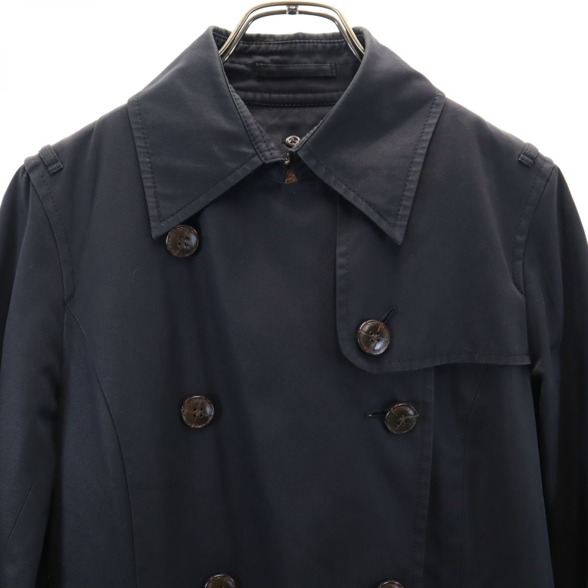 SHIPS シップス ブランケットライナー付 トレンチコート L ブラック レディース