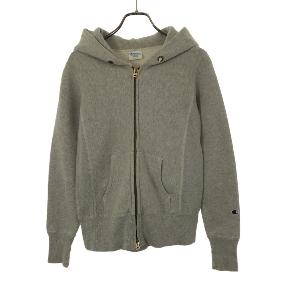 Champion チャンピオン 青単復刻 長袖 リバースウィーブ スウェット ジップパーカー S グレー メンズ