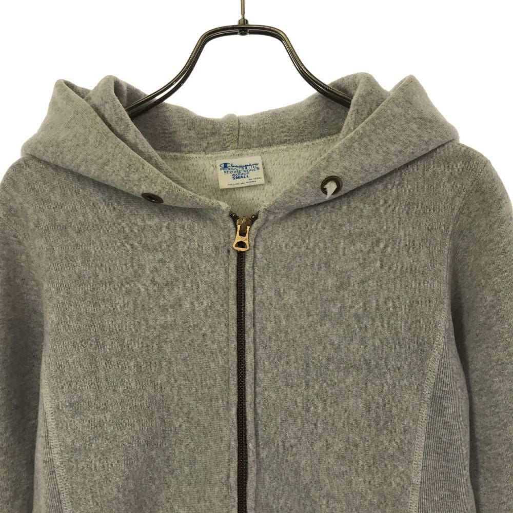 Champion チャンピオン 青単復刻 長袖 リバースウィーブ スウェット ジップパーカー S グレー メンズ