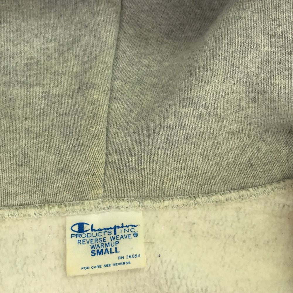 Champion チャンピオン 青単復刻 長袖 リバースウィーブ スウェット ジップパーカー S グレー メンズ