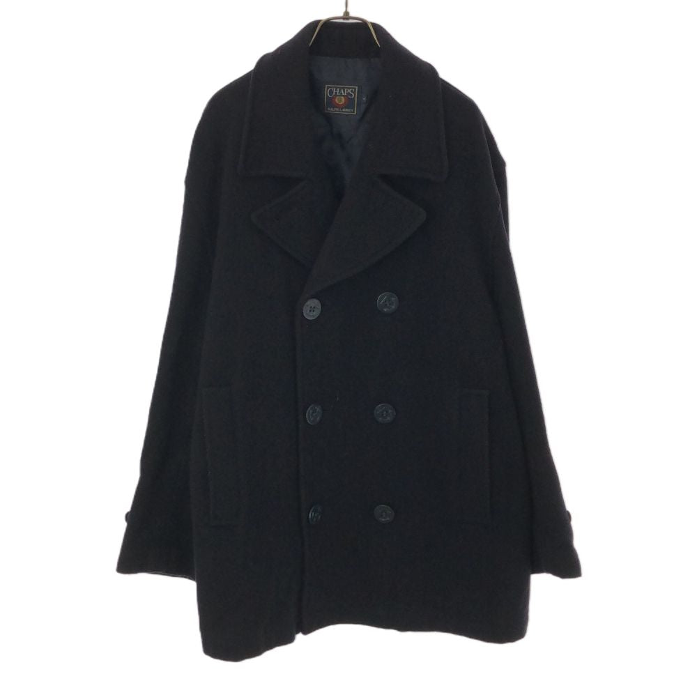 CHAPS RALPH LAUREN チャップスラルフローレン 80s ウールブレンド ピーコート L ネイビー系 オールド ヴィンテージ メンズ