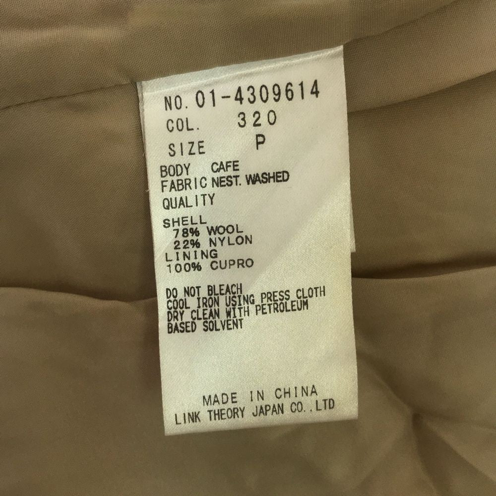 theory セオリー ウールコート P キャメル レディース