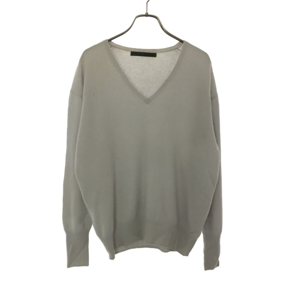 スピックアンドスパン カシミヤ100% 長袖 Vネック セーター 36 グレー系 Spick and Span ニット レディース