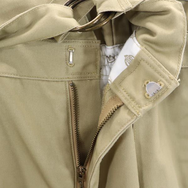 ディッキーズ スアデオ ハイウエスト ワイドパンツ M ベージュ Dickies SUADEO ウエストベルト レディース