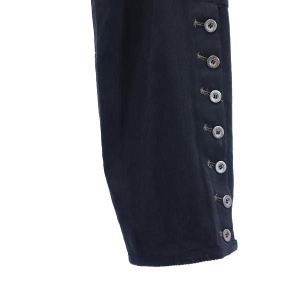 robes&confections ローブスアンドコンフェクションズ クロップドパンツ ブラック ボタンフライ レディース