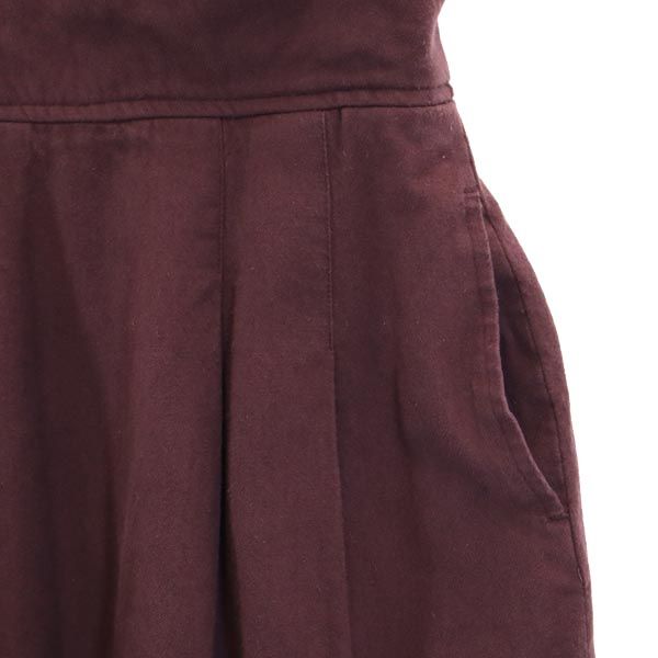 SNIDEL スナイデル リネン ウールブレンド ノースリーブ ワンピース 1 ブラウン系 ジャンパースカート レディース