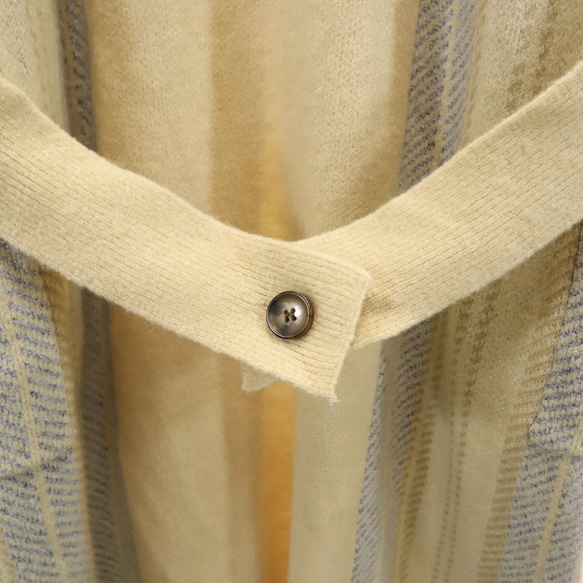 未使用 FIKA 長袖 ニット ロング カーディガン M アイボリー レディース