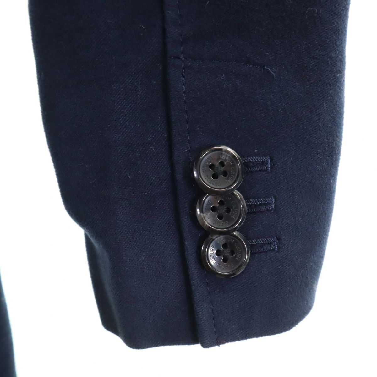 CUSTOM CULTURE カスタムカルチャー 日本製 起毛 コットン チェスターコート 3 ブルー系 メンズ